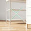 120 cm Corner Desk with Drawers, Reversible L-Shaped Computer Desk with Power Outlet & USB Charging Port, Home Office Desk, White