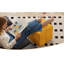 Tabouret carré en velours côtelé jaune, confortable pour la mise en place des pieds, haute résilience et fonction polyvalente pour le repos en tissu à la maison, lisse, plusieurs espaces polyvalents, stable-1119795906
