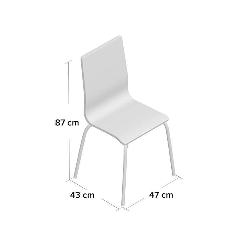 Penkridge 45cm H Side Chair, White