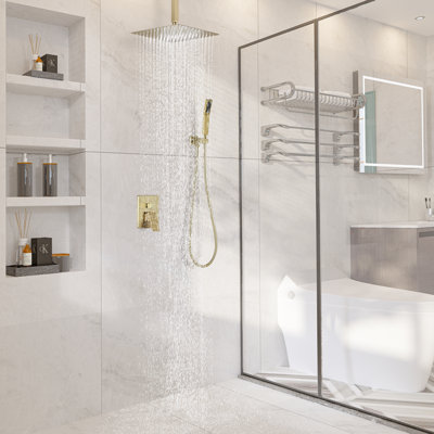 Complete Shower System with Rough-in Valve -  CASAINC, CS3602-12BG