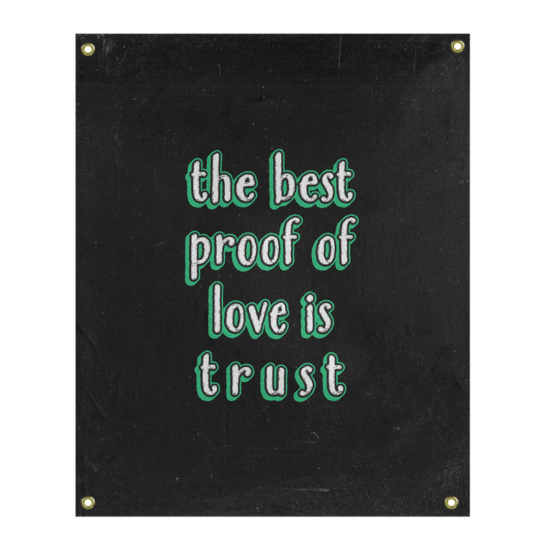Tapisserie en polyester «Love and Trust» en polyester, H 59 pi x l 50 po, Vert