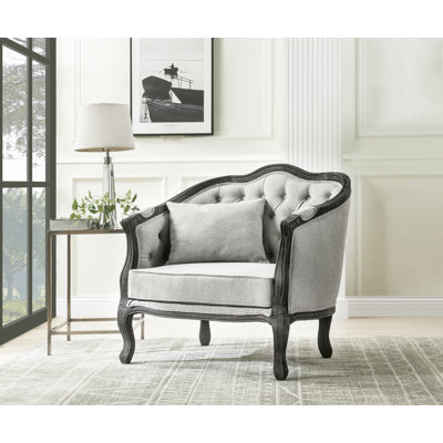 Fauteuil capitonné l 37 po Loumans