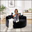 Canapé-lit simple en éponge de 55 po en chenille de 55 po, aucun assemblage requis, fauteuil-lit moderne moelleux pour le salon, la chambre à coucher et le salon-1290854741