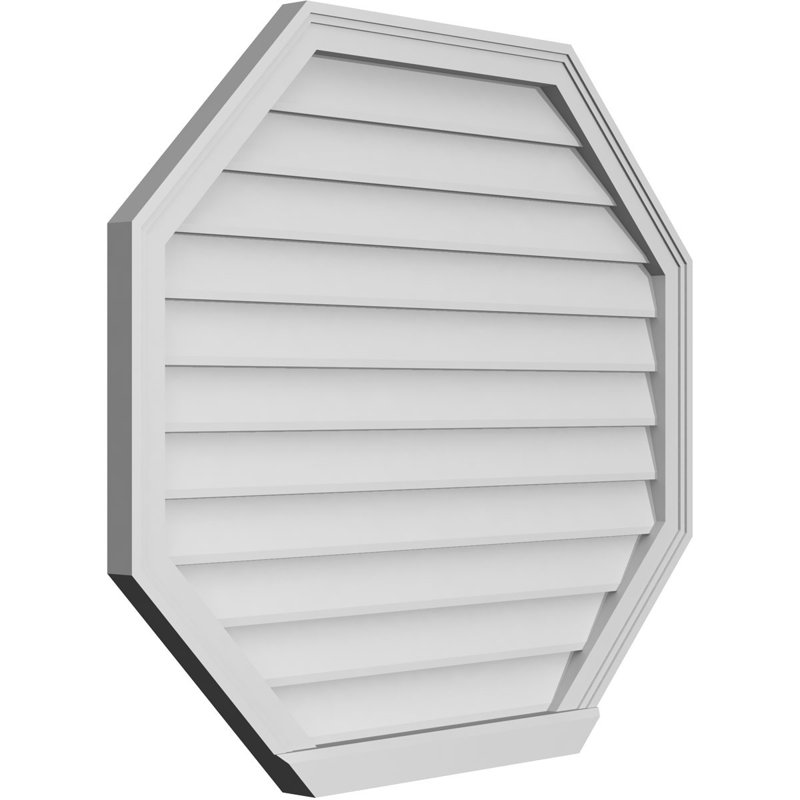 Évent horizontal gondole allongé en surface octogonal Signature, H 34 po x l 38 po x P 2 po