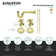 Kingston Brass KPK203 Gourmet Scape Plumbing Supply Kit With 1-1/2" P-Trap - 1/2" IPS Inlet X 3/8" Comp Oulet, Antique Brass