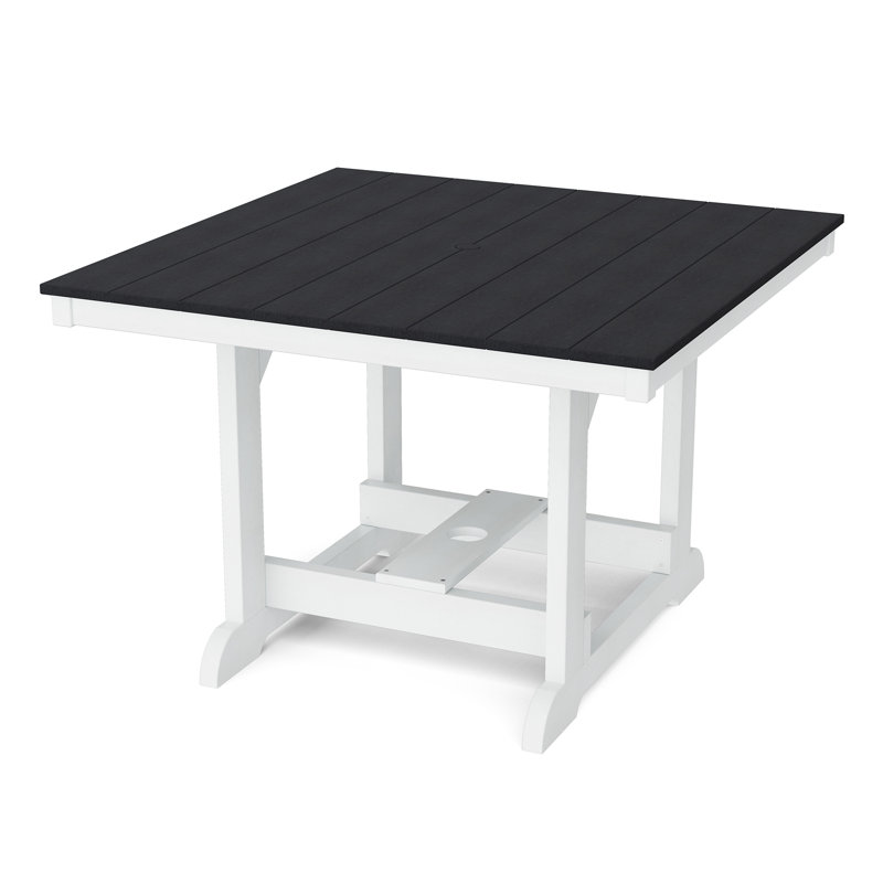 Table de salle à manger 44 "x 44" Heritage, Noir / blanc
