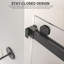 Porte de douche coulissante double sans cadre Catalyst 68"-73" L x 76" H, noir mat, verre dépoli de 3/8" (10 mm)-114374221-136387570