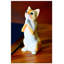 Figurine de voeu tabby allongé gingembre Deakins
