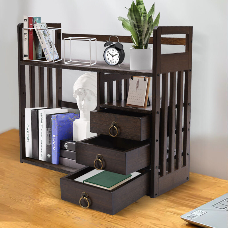 Organisateur de bureau en bambou Mandler, Brun