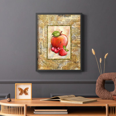 «Mixed Fruit I», reproduction encadrée - bois massif