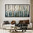 Blue Birch Tree Forest - Oversized Framed Wall Decorations Canvas Print-111653067-111653068