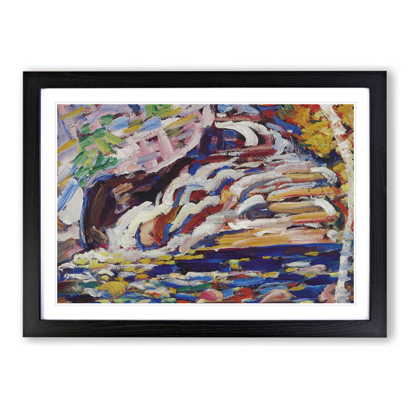 Autumn Cascade by Marsden Hartley - Picture Frame Painting, Black Framed, 27cm H x 36cm W x 2cm D