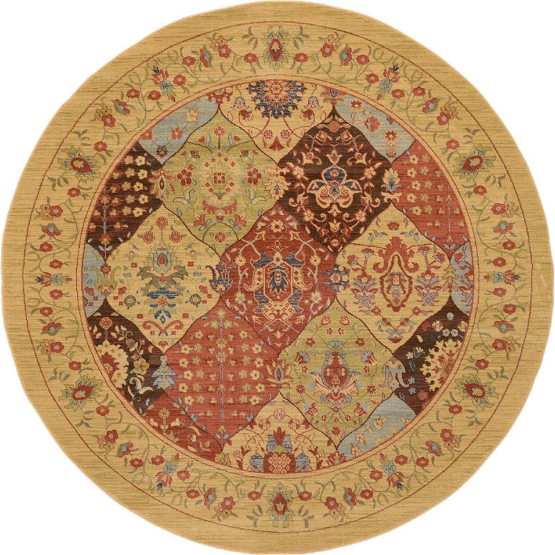 Stirling Oriental Indoor Rug, Round 8'