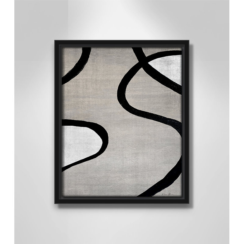 Simplicité - Toile à cadre flottant, Toile avec cadre noir, H 11,5 po x l 9,5 po x P 2 po