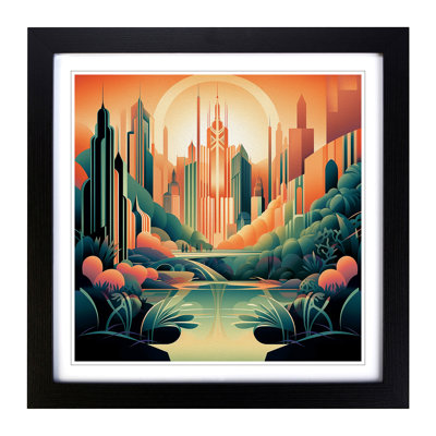 Landscape Deco No.5 - Framed Print