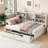 Creamy White Twin Bed Frame With Sideboard, Two Drawers And Charging Daybed Side Compartments, & Hub-2113881507