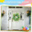 Couronne de Pâques pour porte d'entrée, couronne d'œuf artificielle 18 po avec fleurs printanières, intérieur extérieur