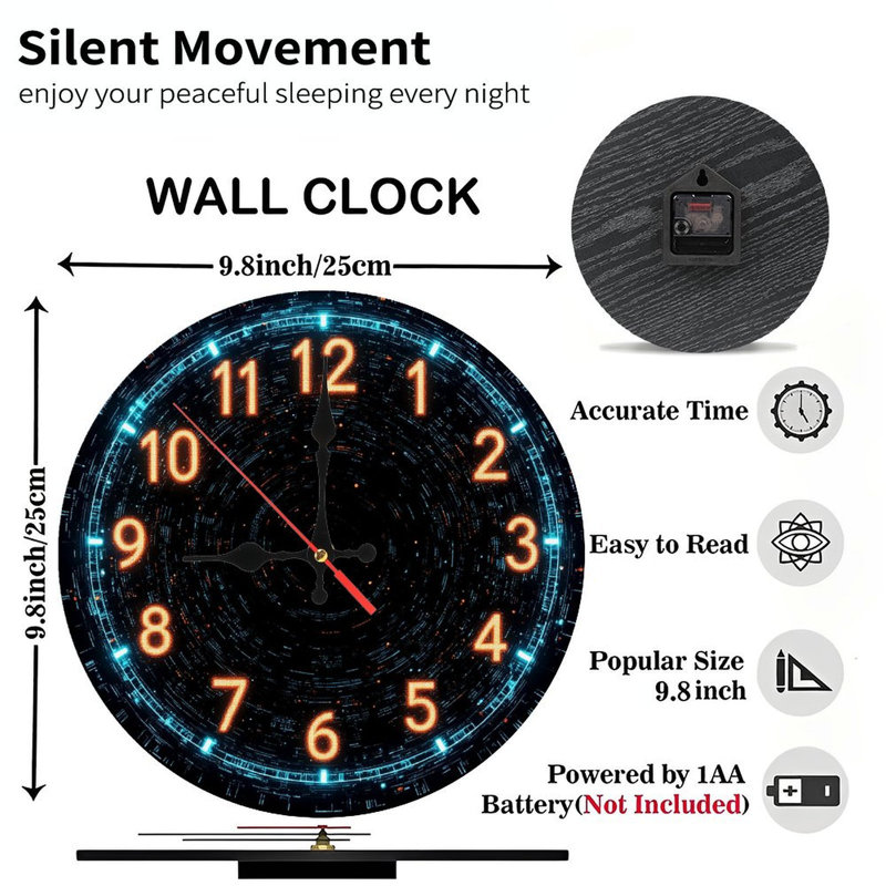 Horloge murale Neon