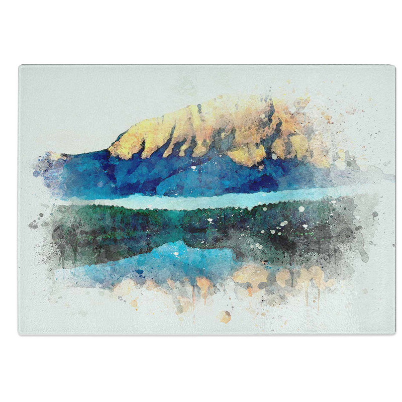 Glass Mountains & Lake Minnewaska in Abstract Chopping Board, 28.5 cm W x 20 cm L