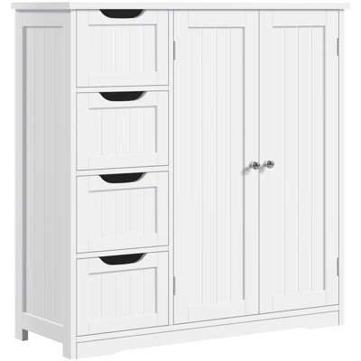 Bathroom Floor Cabinet, Side Storage Organizer Cabinet by Red Barrel Studio