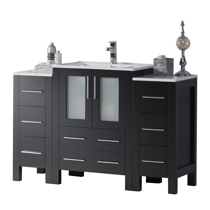 54'' Single Bathroom Vanity with Sink, Espresso