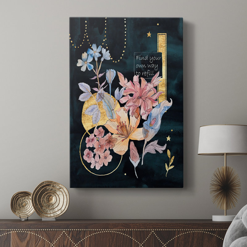 Fleurs au clair de lune II - galerie Cavas sur mesure, H 27 po x l 18 po