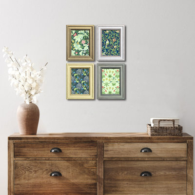 5x7 Picture Frame Set of 4 with Real Glass for Pictures 4x6 with Mat or 5x7 Without Mat, Rustic Farmhouse Photo Frames for Wall or Tabletop Display