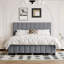 Lit plateforme tapissier en velours avec 2 tiroirs et 1 lit gigogne simple TG