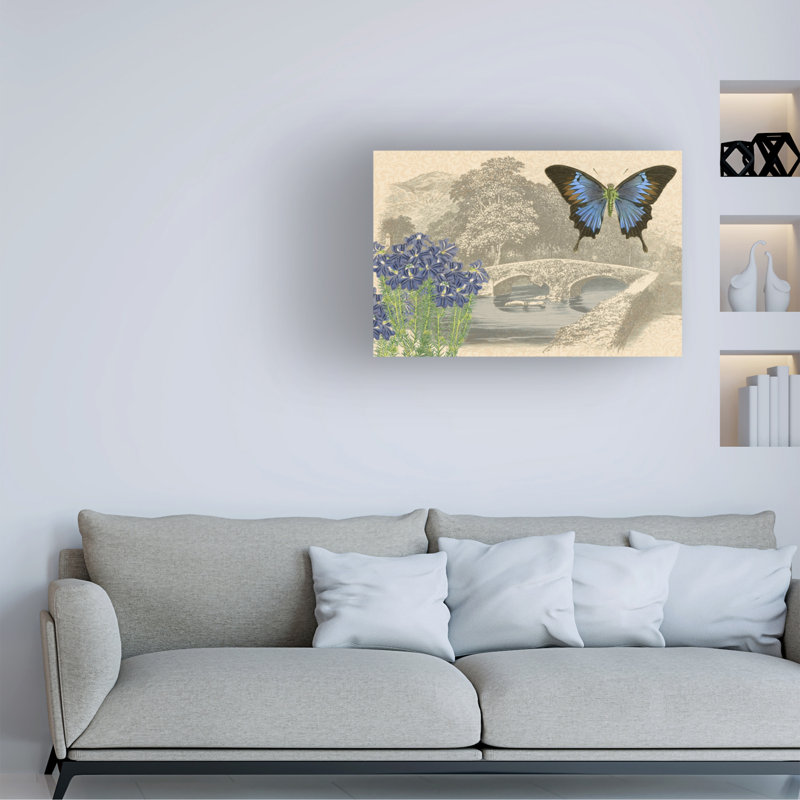 Art mural sur toile tendue - «Reverie - Periwinkle» de Gail Fraser pour décoration de salon, de chambre à coucher ou de bureau - 16 x 24