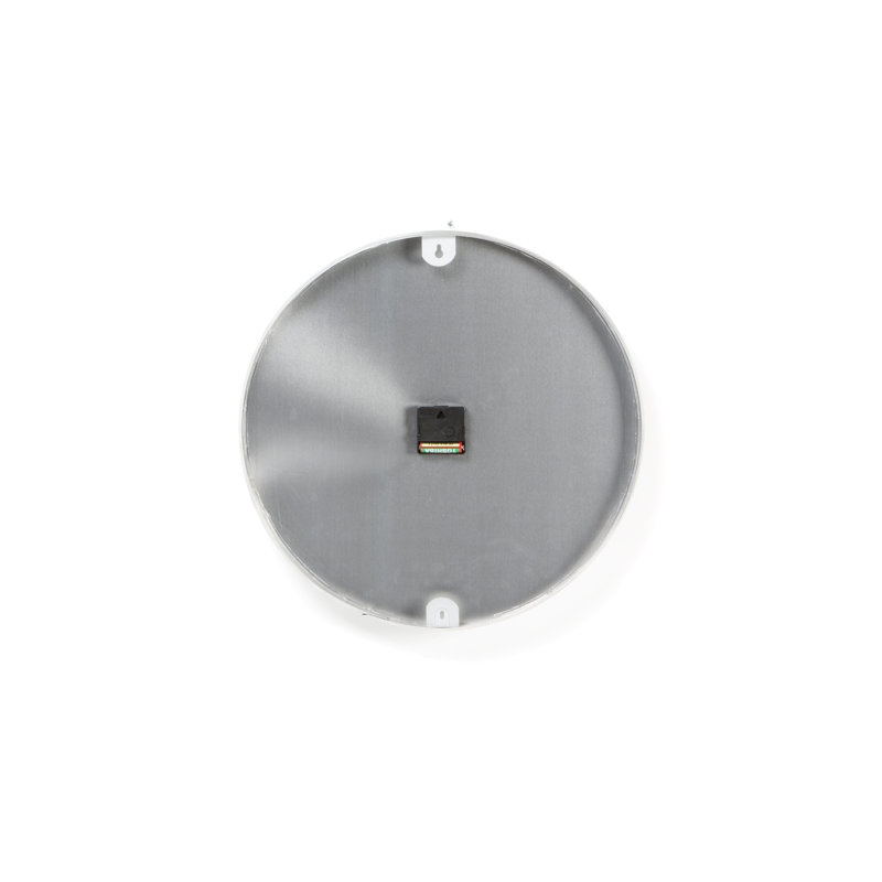 Oversized Brushed Silver Metal Patio Wall Clock 18"