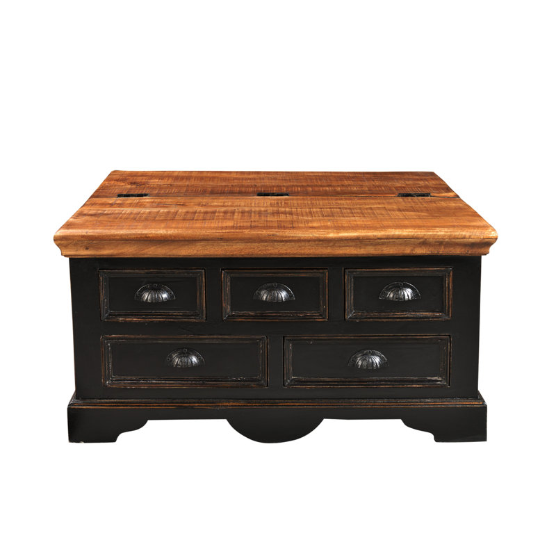 Accringt Four Leg Coffee Table with Storage