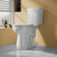 Toilette compacte haute 19 pièces 2 pièces 1,1 / 1,6 GPF à double chasse ronde avec siège à fermeture en douceur
