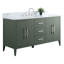 Meuble-lavabo simple 60 po avec plateau en marbre Chambery-94811336-94811337