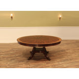 Round Mahogany Wood Dining Table