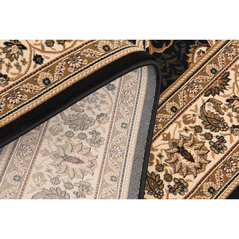 Tapis crème / noir Valerie, Tapis de couloir 2 pi x 8 pi