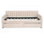 Lit de jour simple tapissier avec tiroirs, support en lattes de bois, beige-1109206714