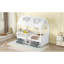 Structure de lit simple en bois, blanc