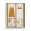 Corde à linge rétro pour vêtements rétro orange par Birch & Ink, impression sur toile sans cadre-61967412-62034011