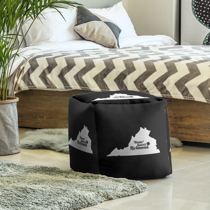 Repose-pieds cubique richmond virginie, Noir