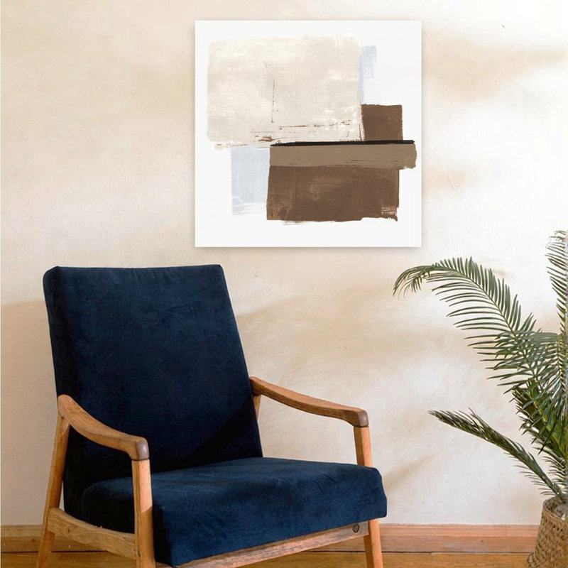 Sienna Blend Abstract Geometric Modern Art, 24" H x 24" W