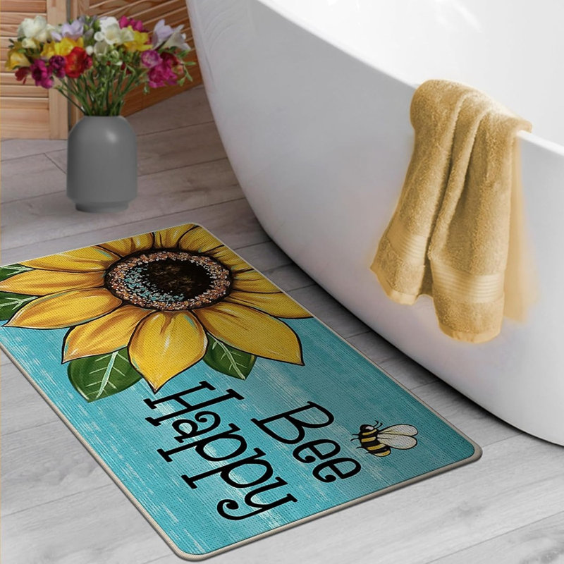 Tapis saisonnier intérieur / extérieur antidérapant Sunflower