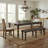 Braydan 70"W Solid Wood Hand-Turned Leg Bench- Coffee Brown-68476755