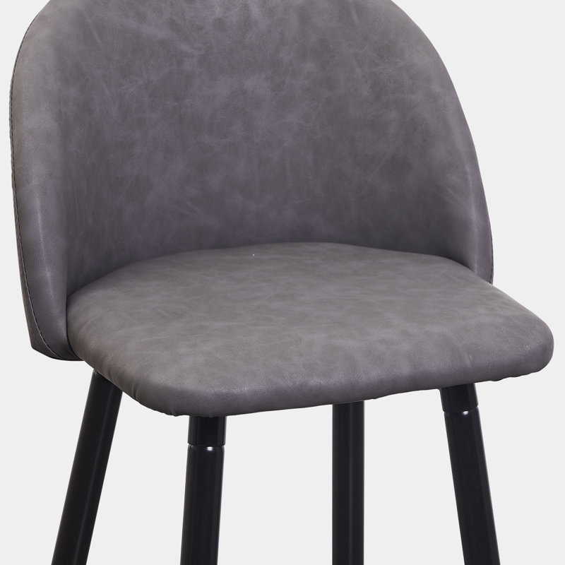Choteau Upholstered Counter Stool with Metal Frame,  Grey