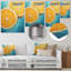 Jaune jaune, orange, agrume, Bounty IV - fruits, art mural en métal-101153385
