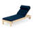 Paulet 82" Long Reclining Acacia Chaise Lounge Set with Sunbrella Cushions-83757525