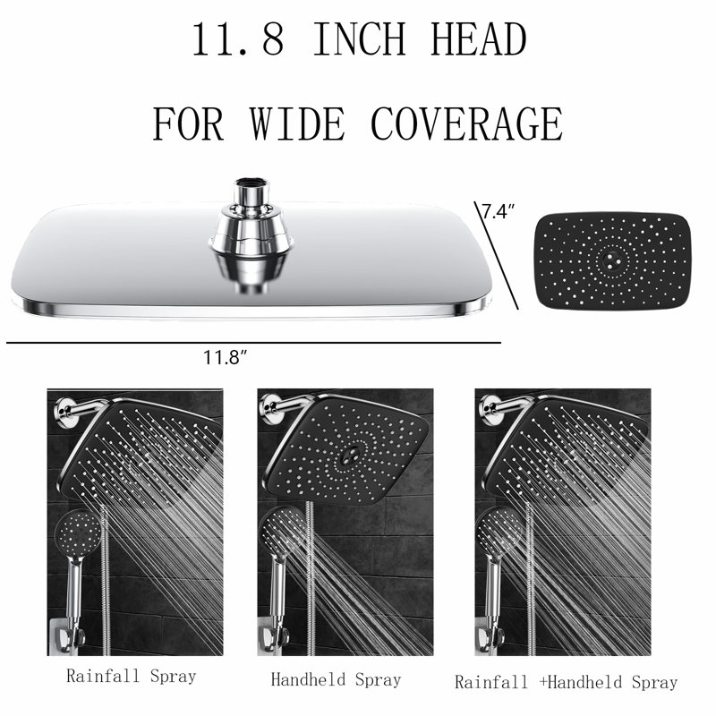 Luxurious Dual Shower Head Combination, Chrome