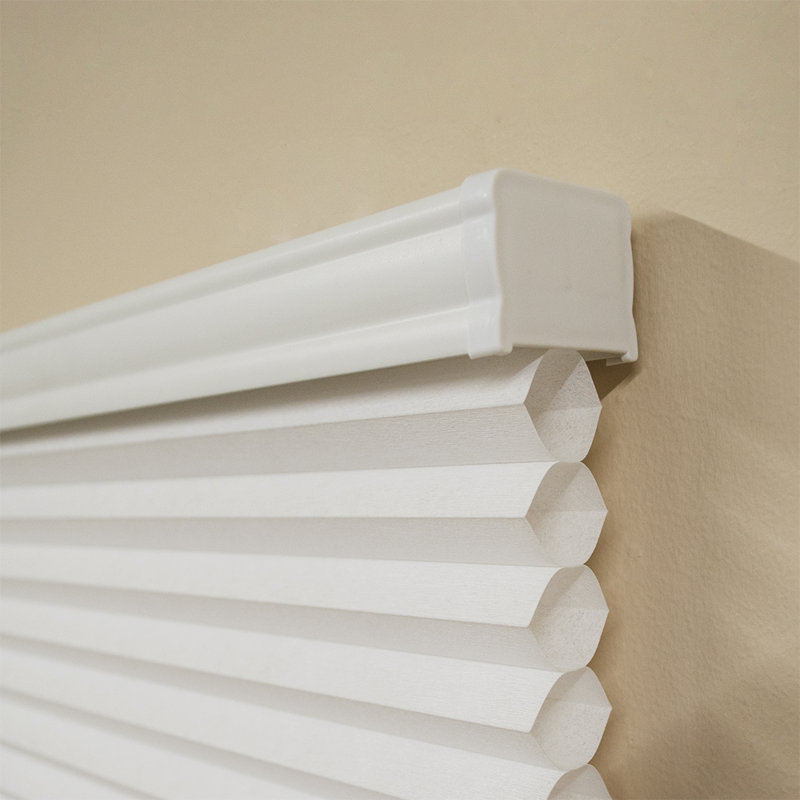 Store alvéolaire horizontal / vénitien sans cordon filtrant la lumière, Blanc, L 58 po x L 72 po