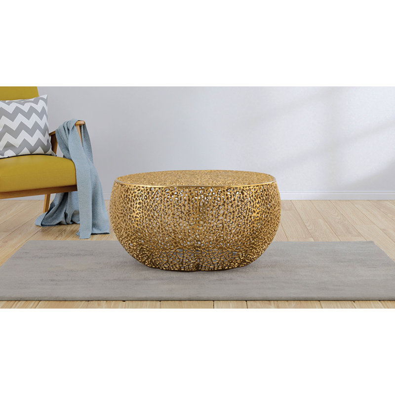 Round Coffee Table, Gold