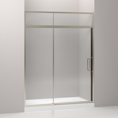 Lattis 60" x 89.5" Pivot Shower Door with Sliding Steam Transom with CleanCoat® Technology