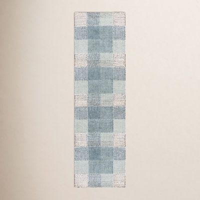 Hand-Tufted Wool Plaid Rug